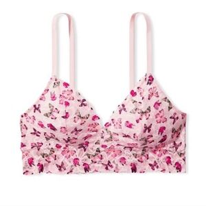 Victoria Secret Angel Pink Flutter Lace Butterfly Bralette, The Lacie Collection